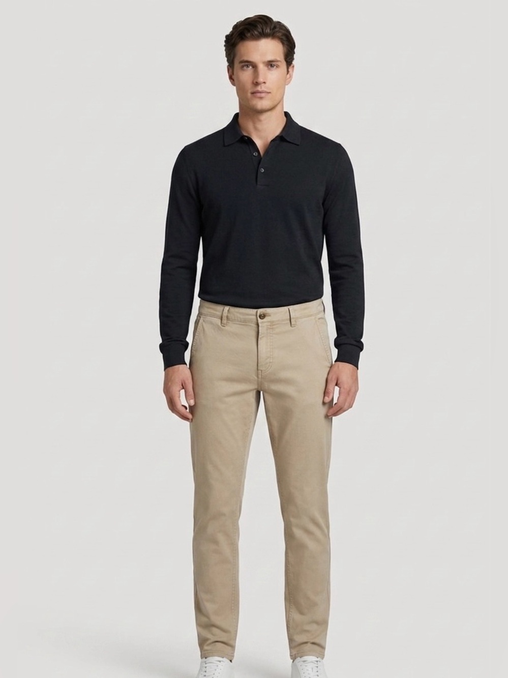 Massimo Dutti Slim Jeans in Khaki_limited